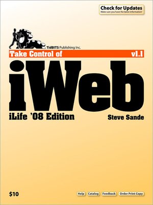 cover image of Take Control of iWeb
